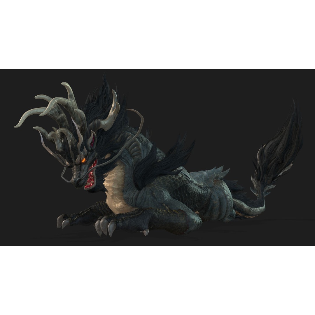 Qilin-C7 3D Model – Rigged Animated Character with PBR Textures, FBX - View 15