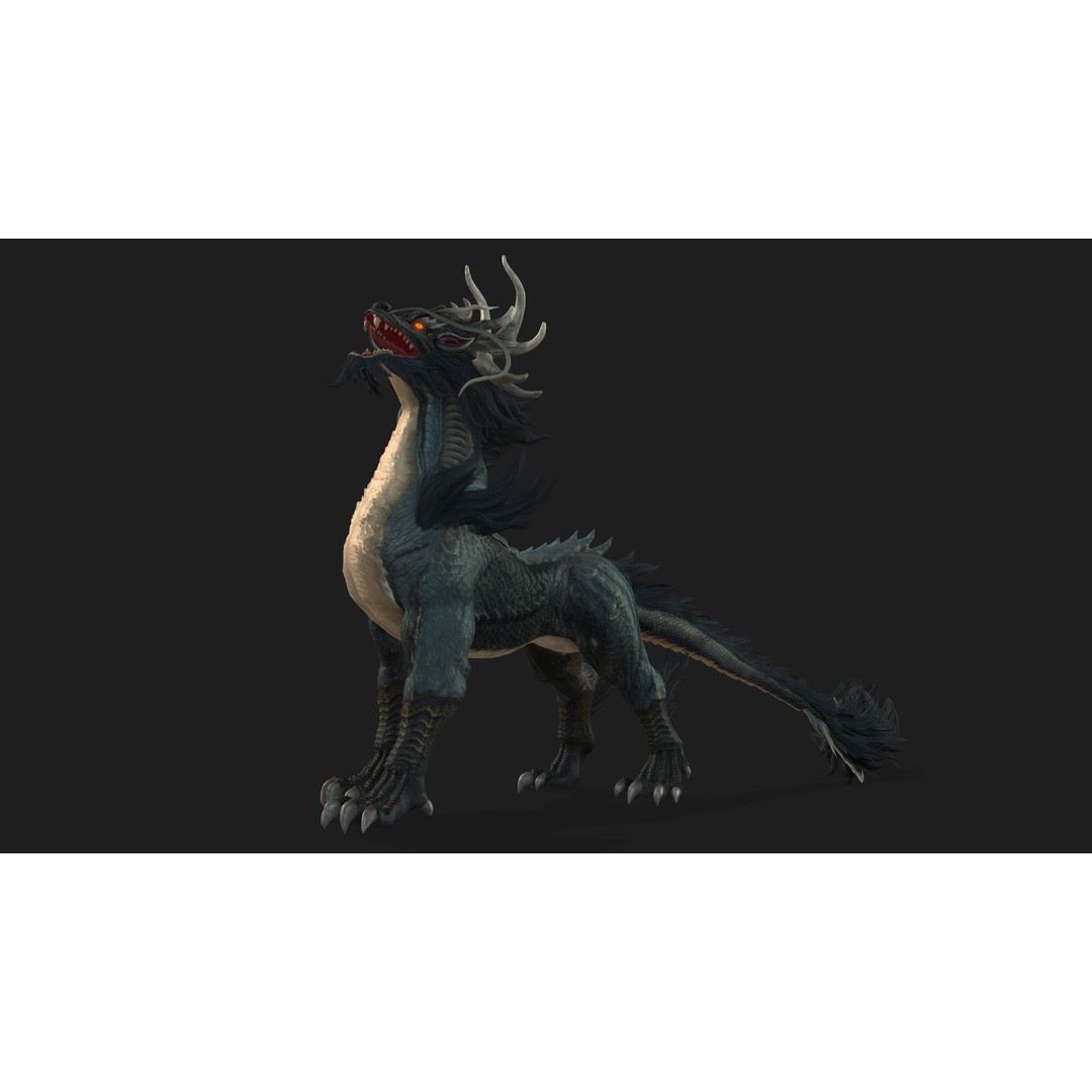 Qilin-C7 3D Model – Rigged Animated Character with PBR Textures, FBX - View 18