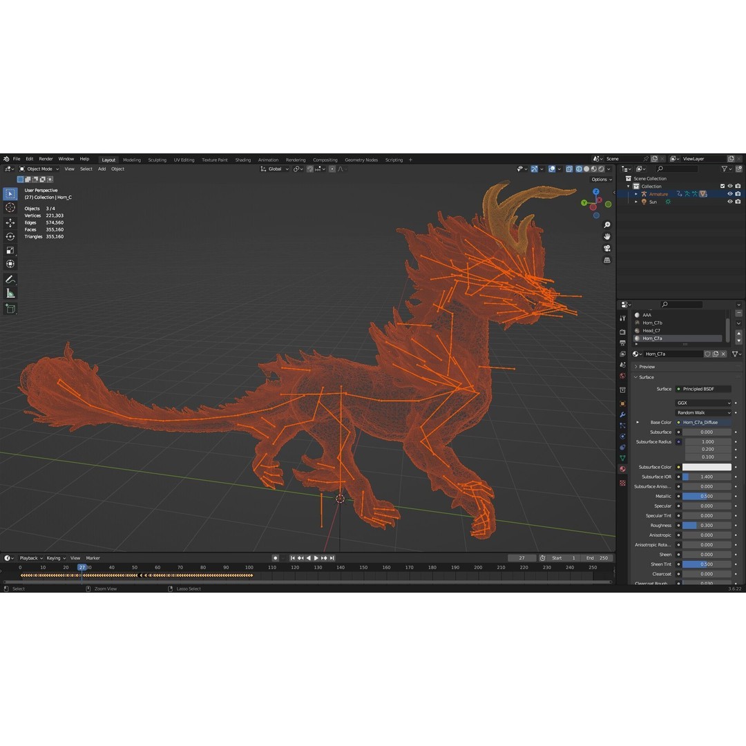 Qilin-C7 3D Model – Rigged Animated Character with PBR Textures, FBX - View 24