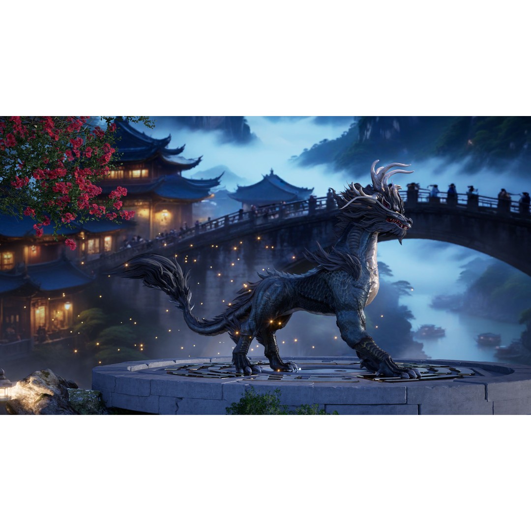 Qilin-C7 3D Model – Rigged Animated Character with PBR Textures, FBX - View 3