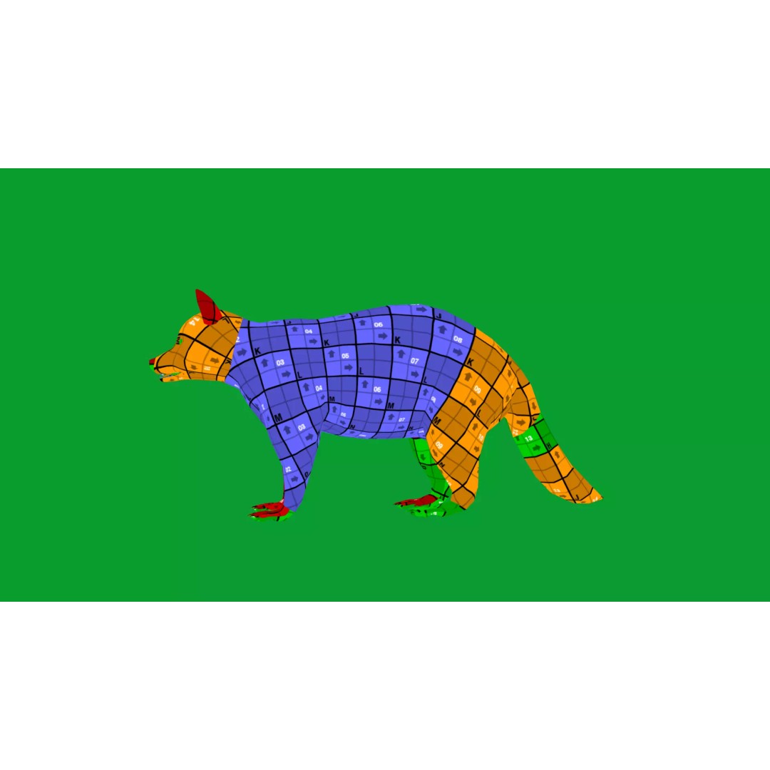 Raccoon 3D Model – Low Poly Game Asset with Animations, FBX - View 35