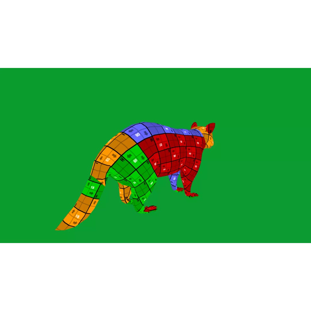 Raccoon 3D Model – Low Poly Game Asset with Animations, FBX - View 38