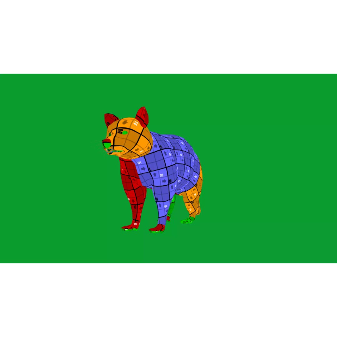 Raccoon 3D Model – Low Poly Game Asset with Animations, FBX - View 45