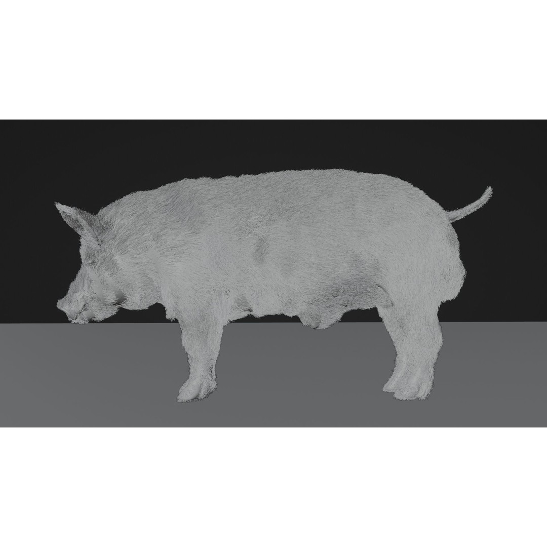 Pig 3D Model – Rigged and Animated Game Asset, FBX