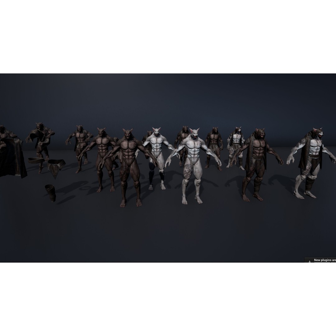 Werewolf 3D Model – Low Poly Game Asset, Fully Rigged, FBX