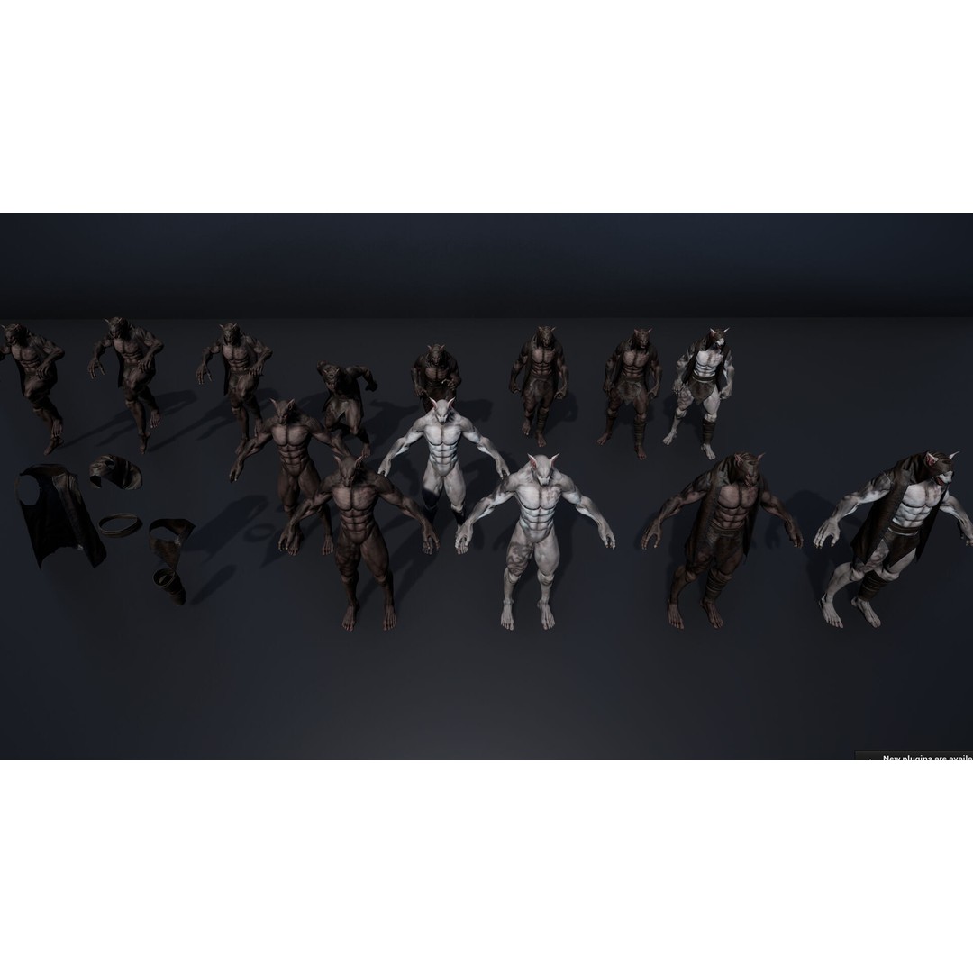 Werewolf 3D Model – Low Poly Game Asset, Fully Rigged, FBX - View 19