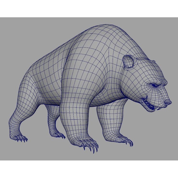 Injured Bear 3D Model – Rigged High Poly Game Asset, FBX, OBJ - View 11