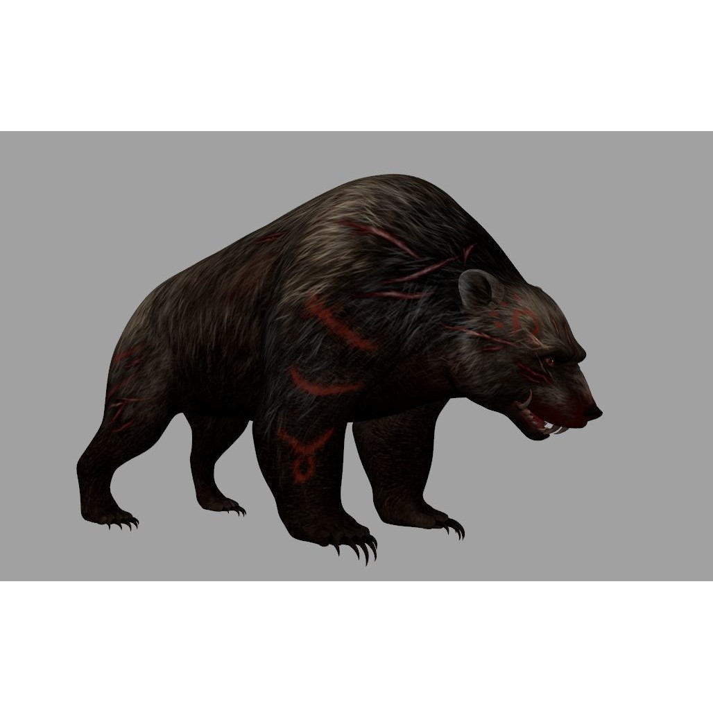 Injured Bear 3D Model – Rigged High Poly Game Asset, FBX, OBJ - View 6