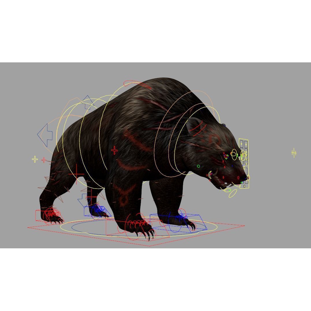Injured Bear 3D Model – Rigged High Poly Game Asset, FBX, OBJ - View 8