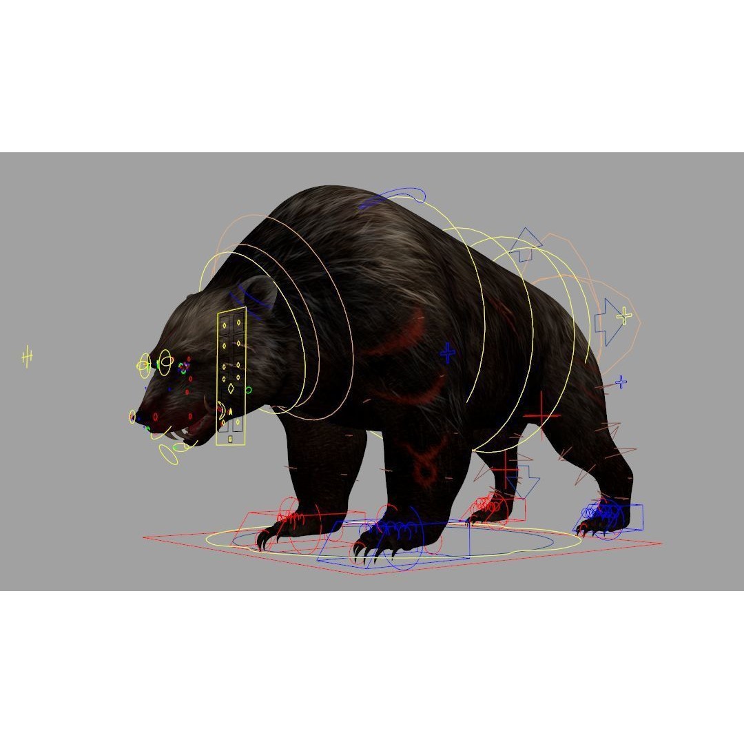 Injured Bear 3D Model – Rigged High Poly Game Asset, FBX, OBJ - View 9
