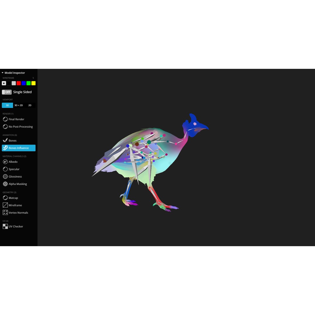 Realistic Guinea Fowl 3D Model – Low Poly Animated Asset, FBX, Blender