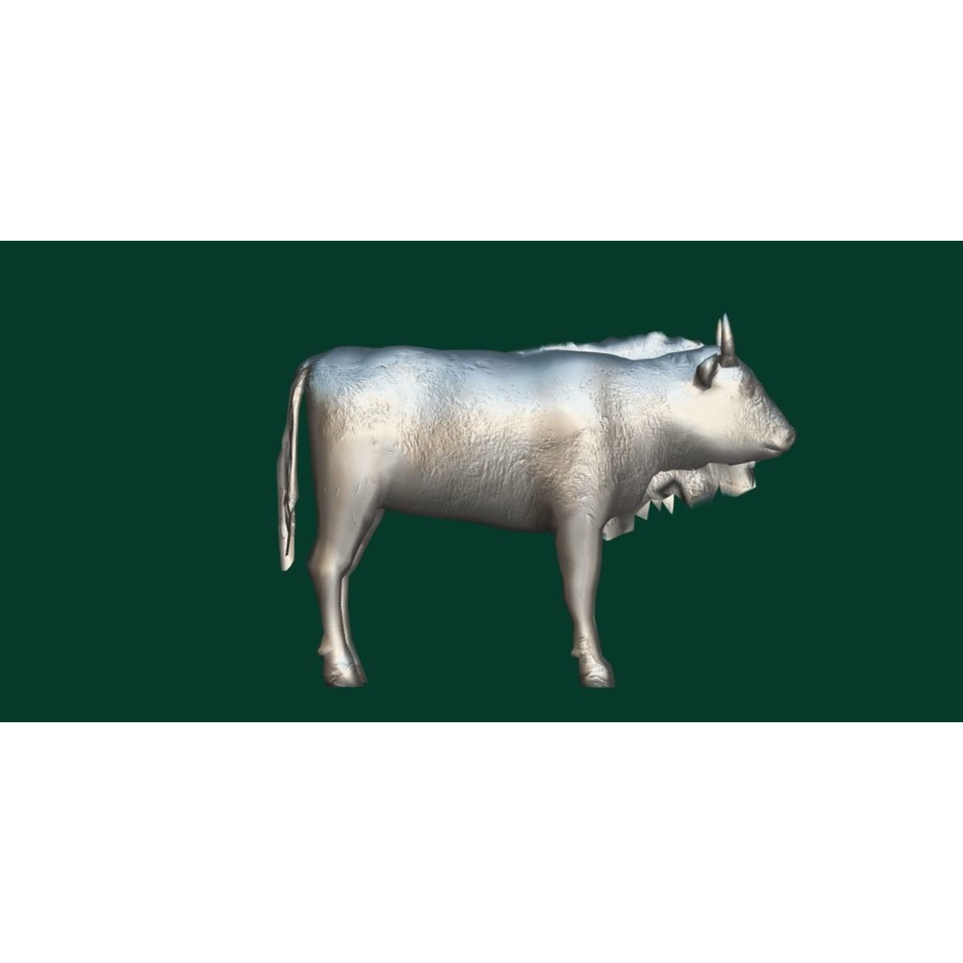 European Bison Calf 3D Model – Low Poly Game Asset, FBX, PBR - View 10
