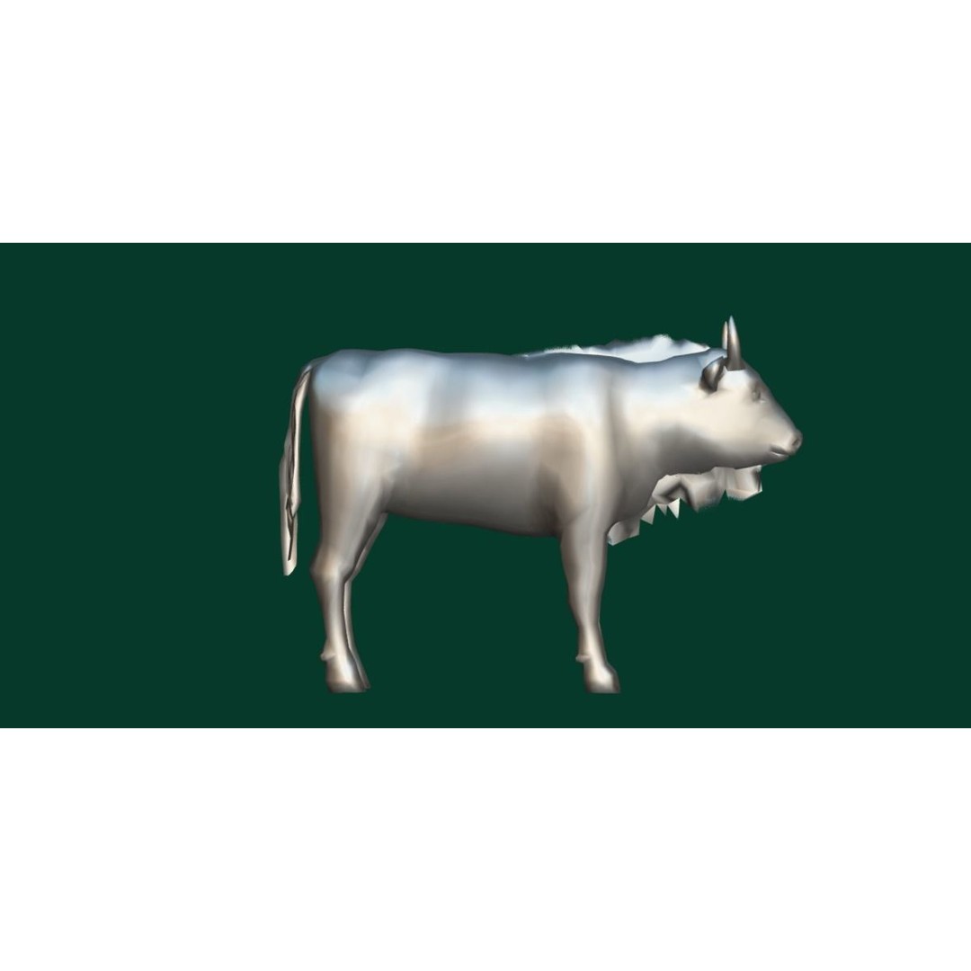 European Bison Calf 3D Model – Low Poly Game Asset, FBX, PBR - View 22