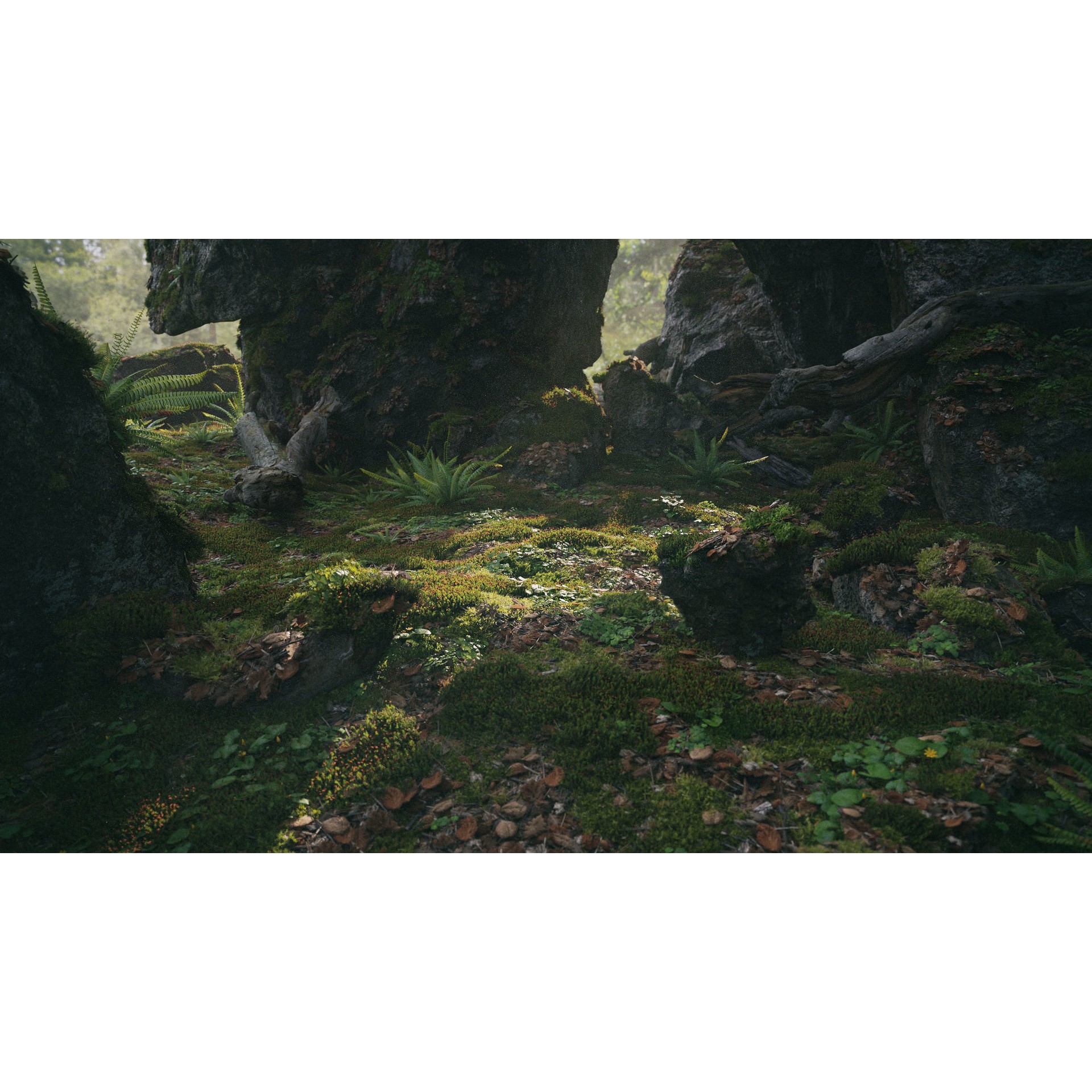 Moss Biome Ground Scatter - Low-Poly Game-Ready 3D Model - View 16