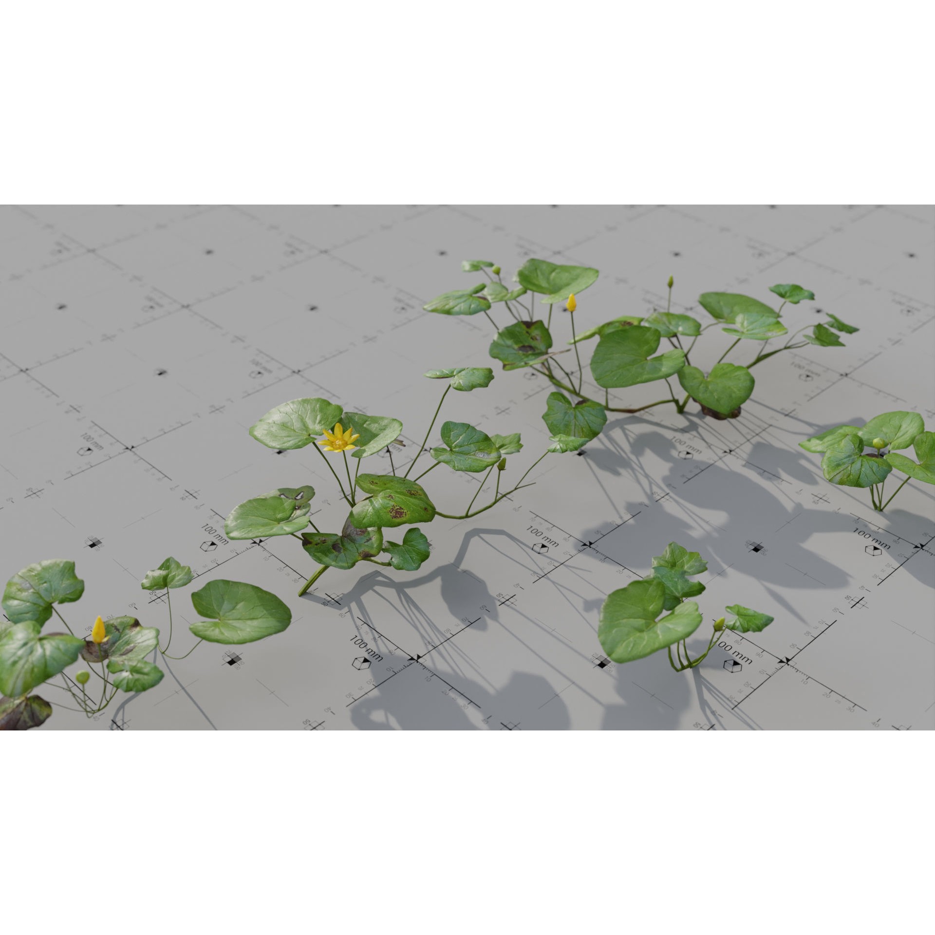 Moss Biome Ground Scatter - Low-Poly Game-Ready 3D Model - View 30