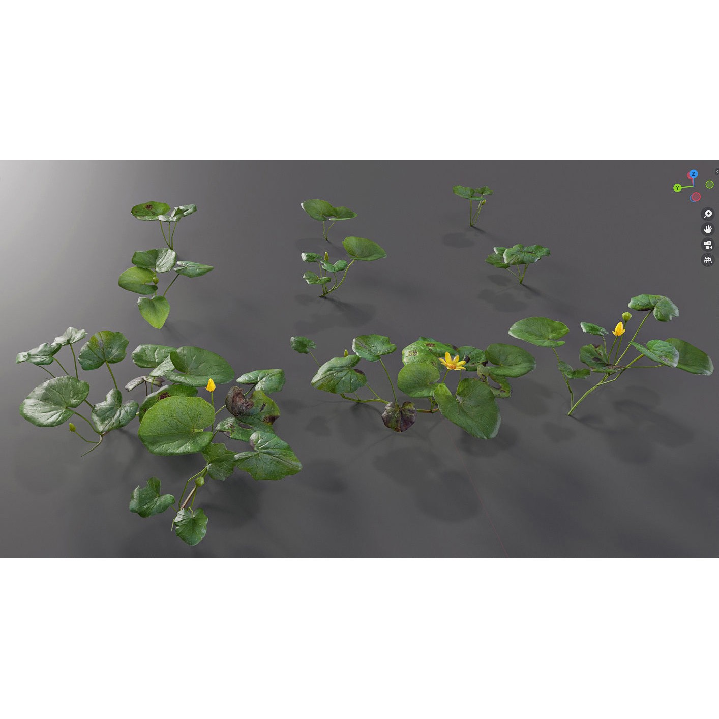 Moss Biome Ground Scatter - Low-Poly Game-Ready 3D Model - View 31