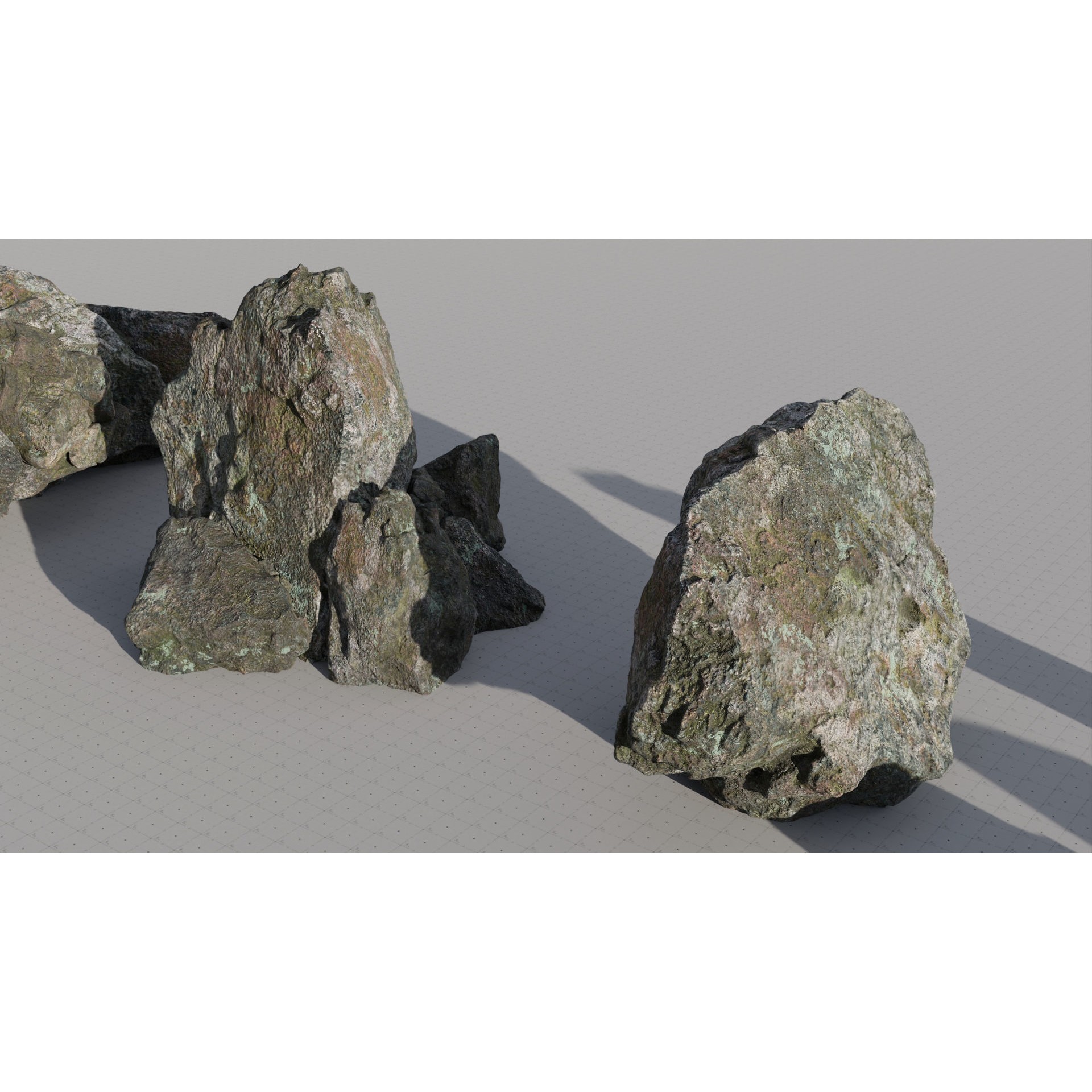 Moss Biome Ground Scatter - Low-Poly Game-Ready 3D Model - View 40