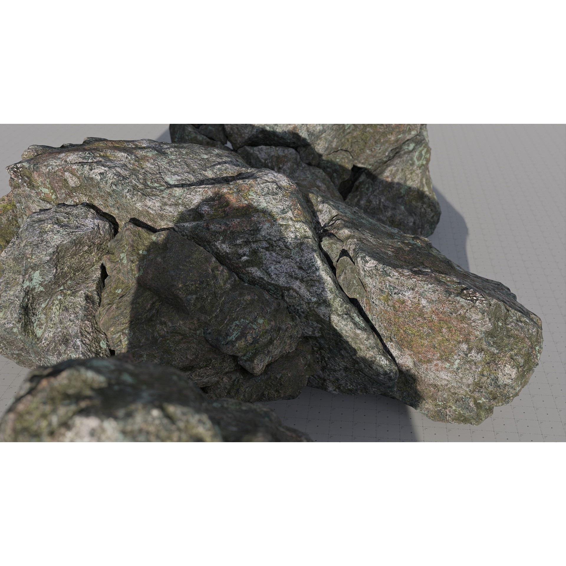 Moss Biome Ground Scatter - Low-Poly Game-Ready 3D Model - View 42