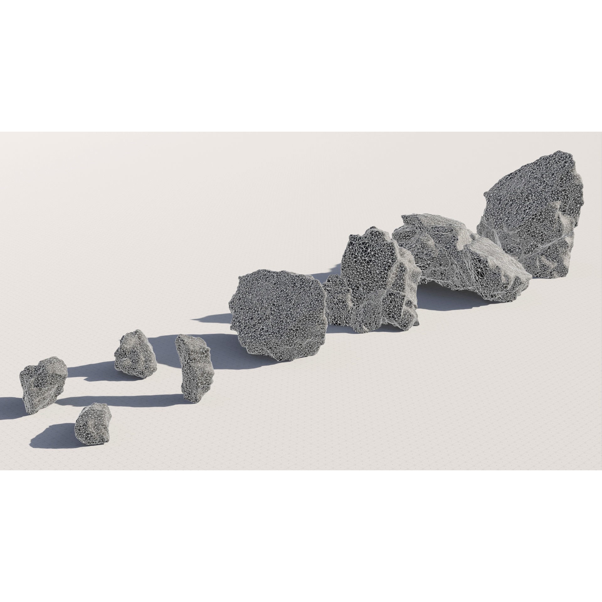 Moss Biome Ground Scatter - Low-Poly Game-Ready 3D Model - View 44