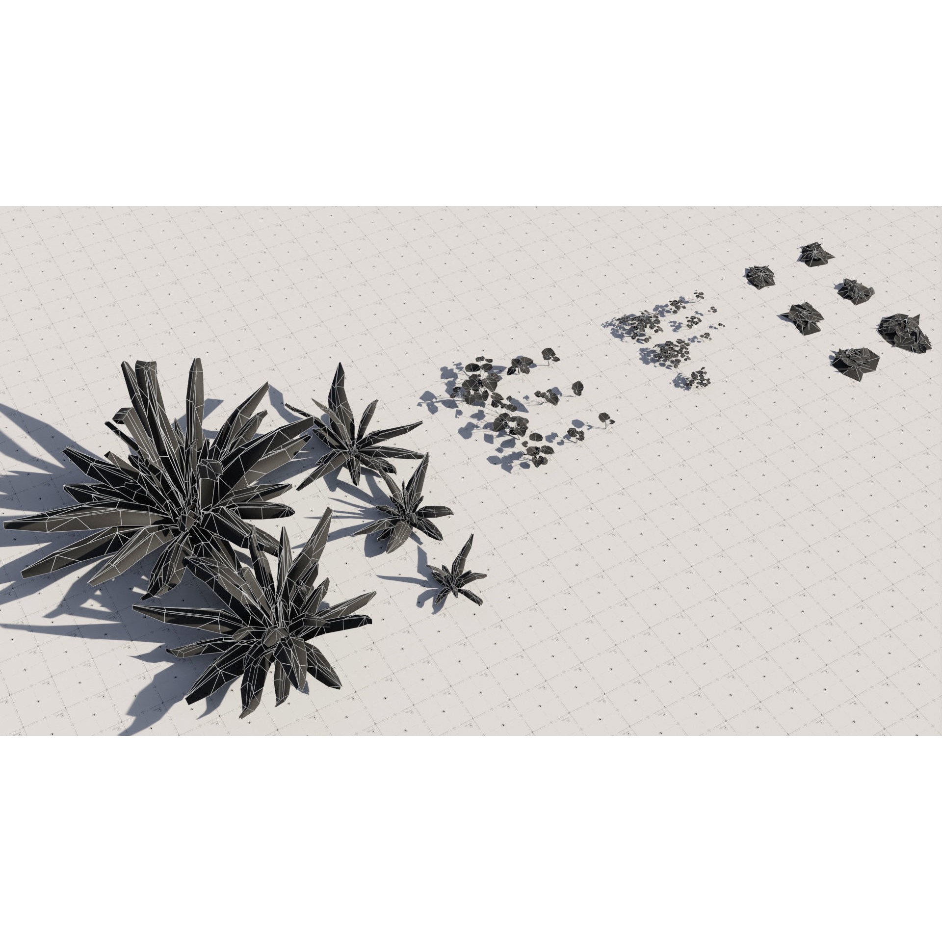 Moss Biome Ground Scatter - Low-Poly Game-Ready 3D Model - View 45