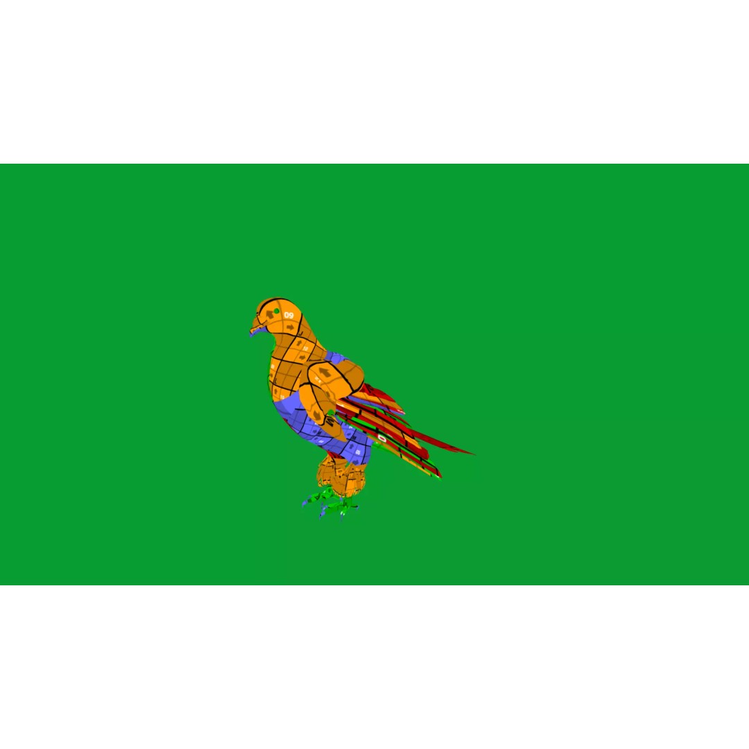 Saxon Monk Pigeon 3D Model – Low Poly Game Ready Asset, FBX - View 17
