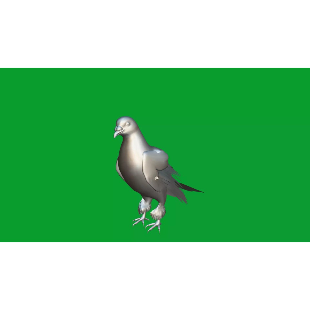 Saxon Monk Pigeon 3D Model – Low Poly Game Ready Asset, FBX - View 20