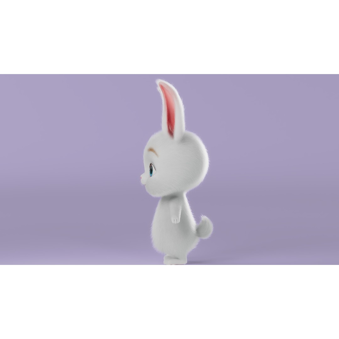 Cartoon Rabbit 3D Model – Rigged Character with PBR Textures - View 15