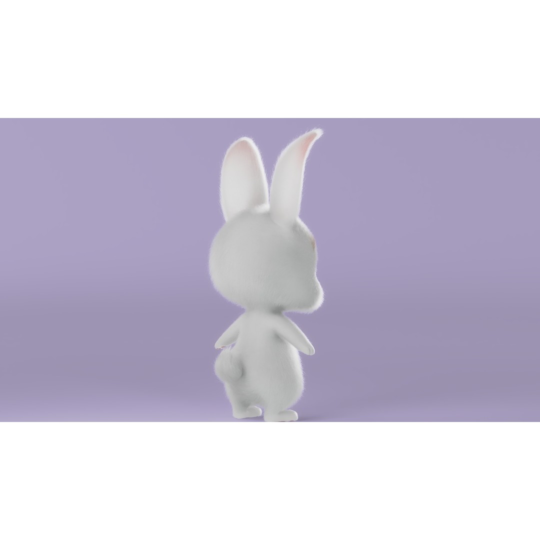 Cartoon Rabbit 3D Model – Rigged Character with PBR Textures - View 16