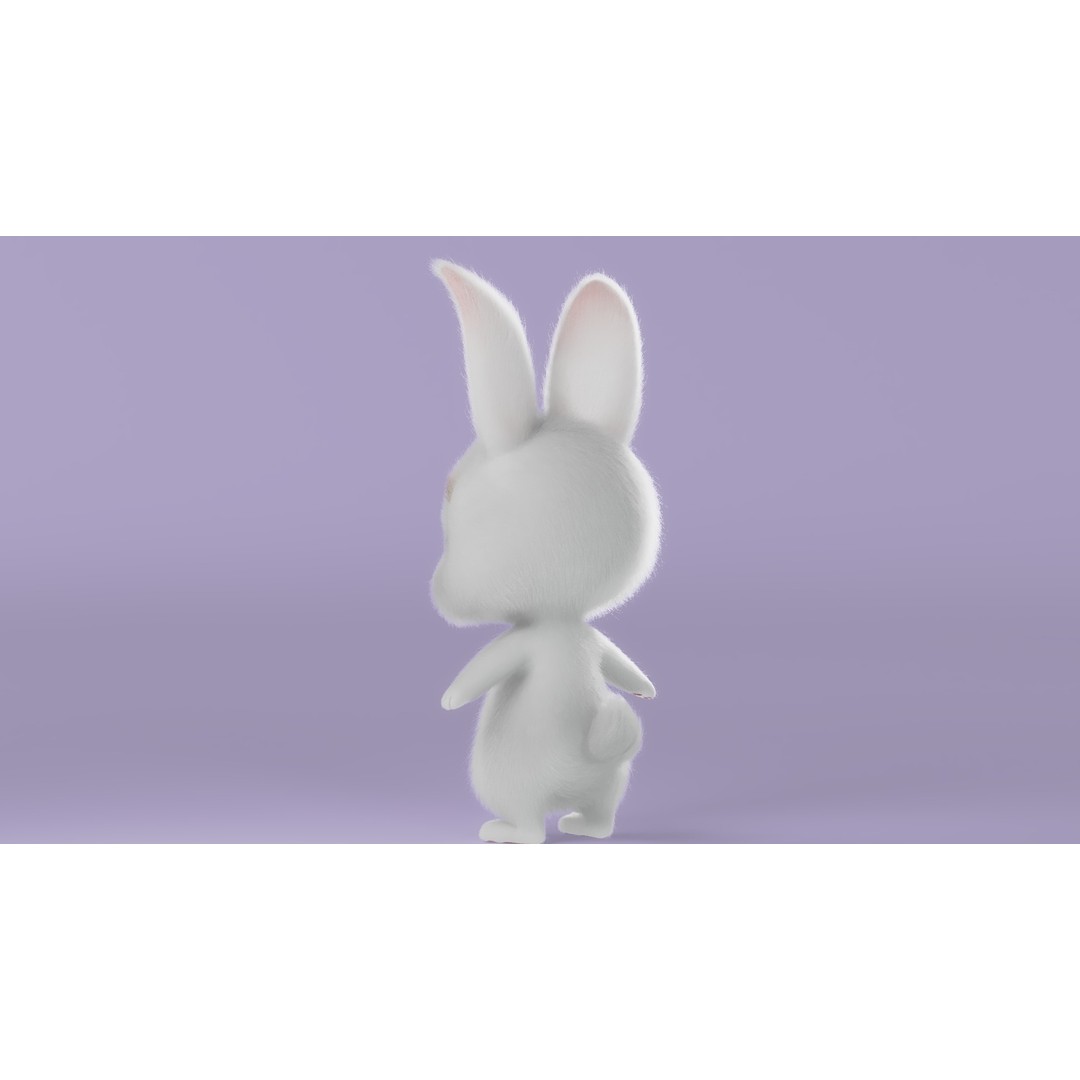 Cartoon Rabbit 3D Model – Rigged Character with PBR Textures - View 18