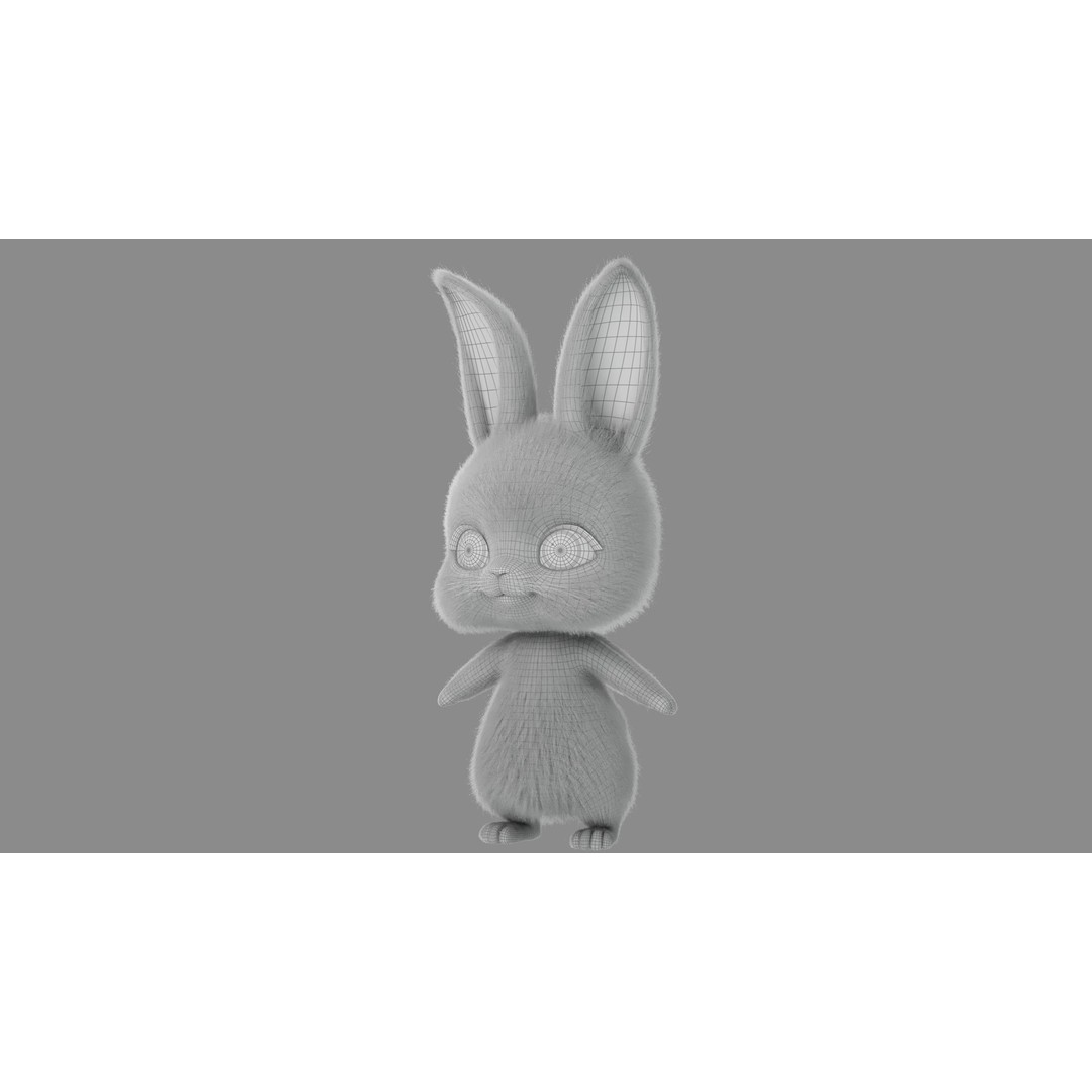 Cartoon Rabbit 3D Model – Rigged Character with PBR Textures - View 20