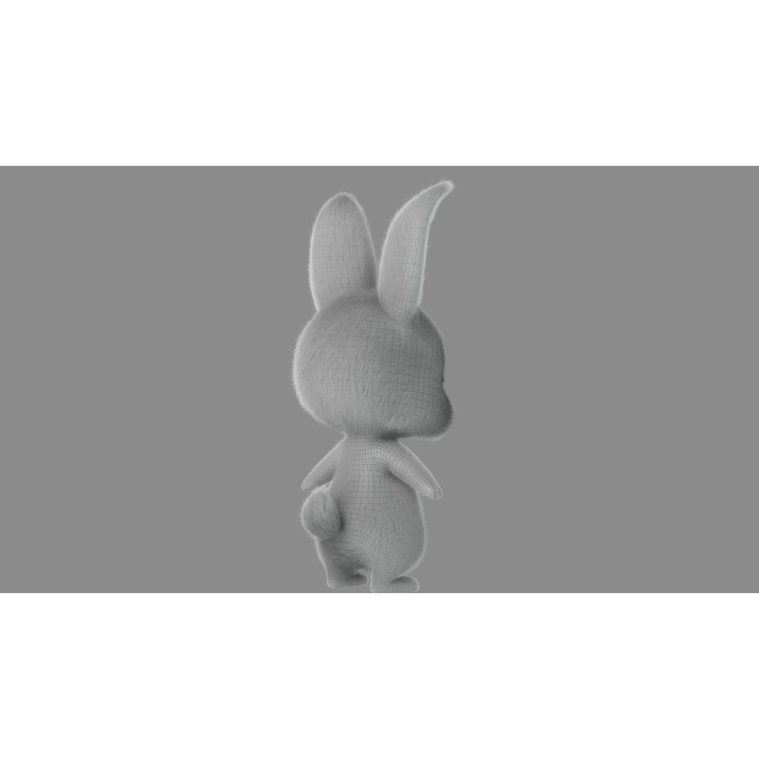 Cartoon Rabbit 3D Model – Rigged Character with PBR Textures - View 21