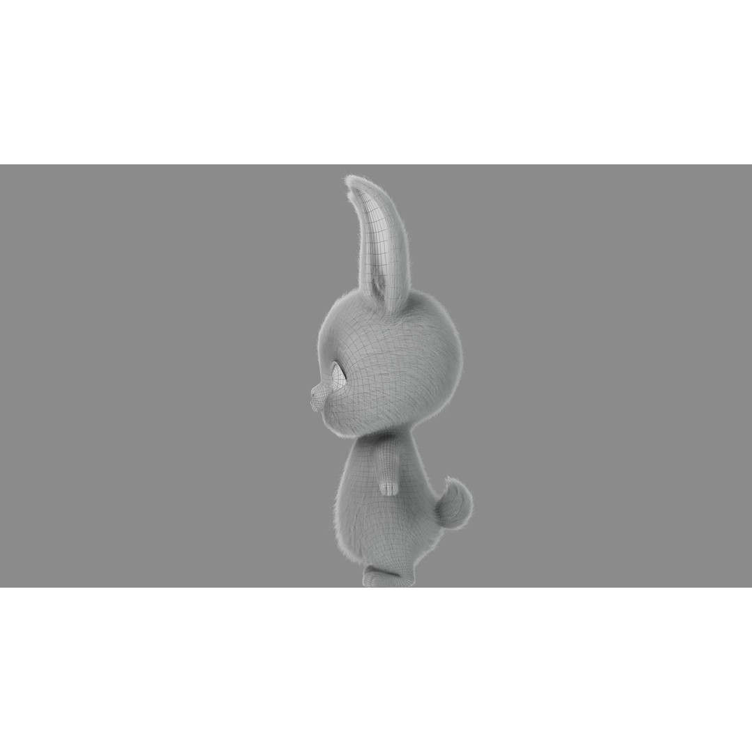 Cartoon Rabbit 3D Model – Rigged Character with PBR Textures - View 23