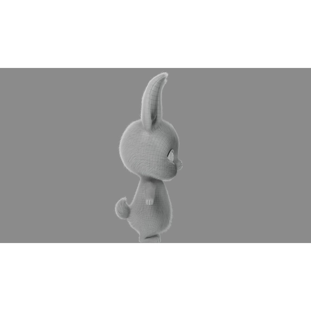 Cartoon Rabbit 3D Model – Rigged Character with PBR Textures - View 25