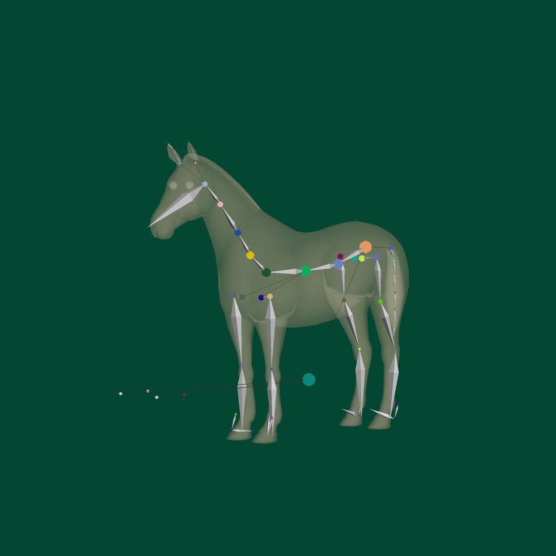 American Quarter Horse 3D Model – Low Poly Game Asset, FBX, PBR - View 14