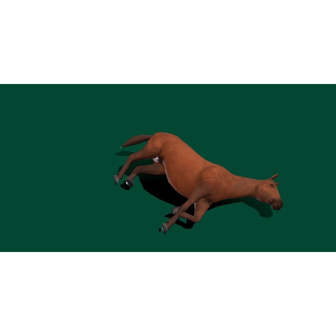 American Quarter Horse 3D Model – Low Poly Game Asset, FBX, PBR - View 18