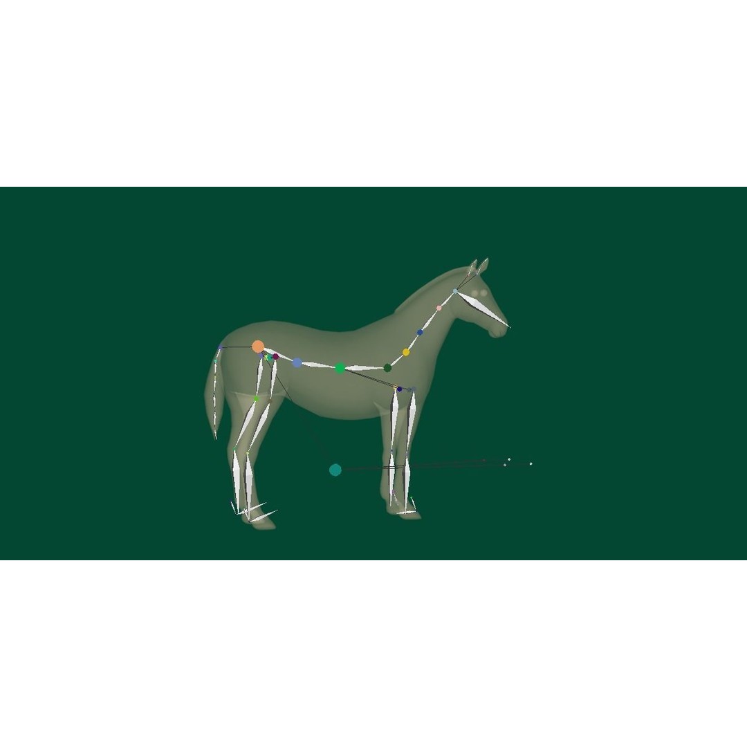 American Quarter Horse 3D Model – Low Poly Game Asset, FBX, PBR - View 23