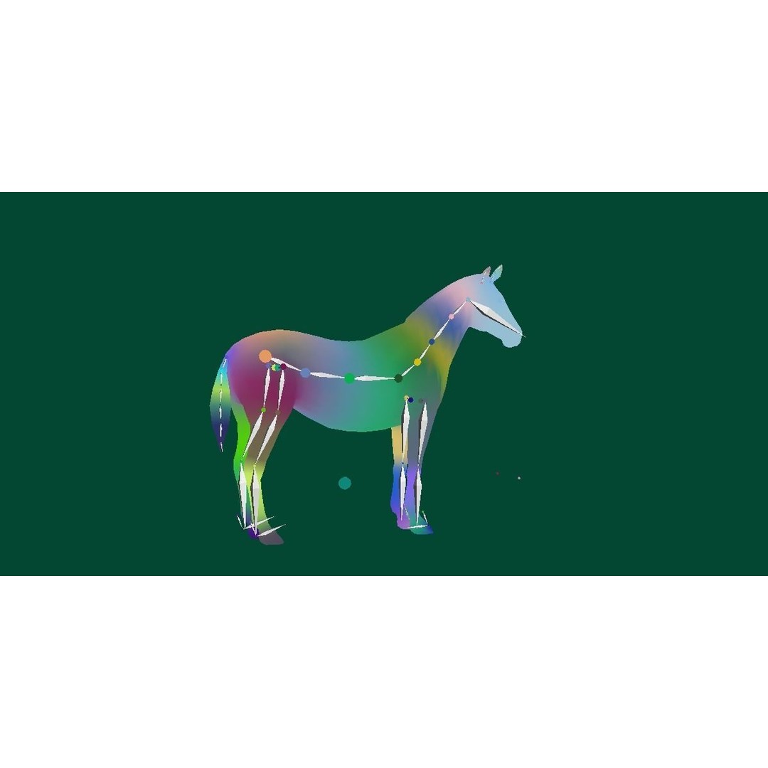 American Quarter Horse 3D Model – Low Poly Game Asset, FBX, PBR - View 24