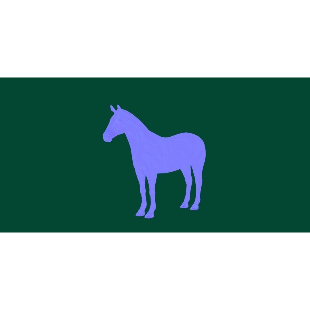 American Quarter Horse 3D Model – Low Poly Game Asset, FBX, PBR - View 4
