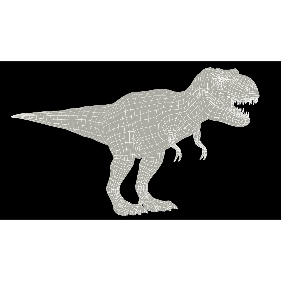 Tyrannosaurus Rex 3D Model – Low Poly Animated Asset, FBX - View 16