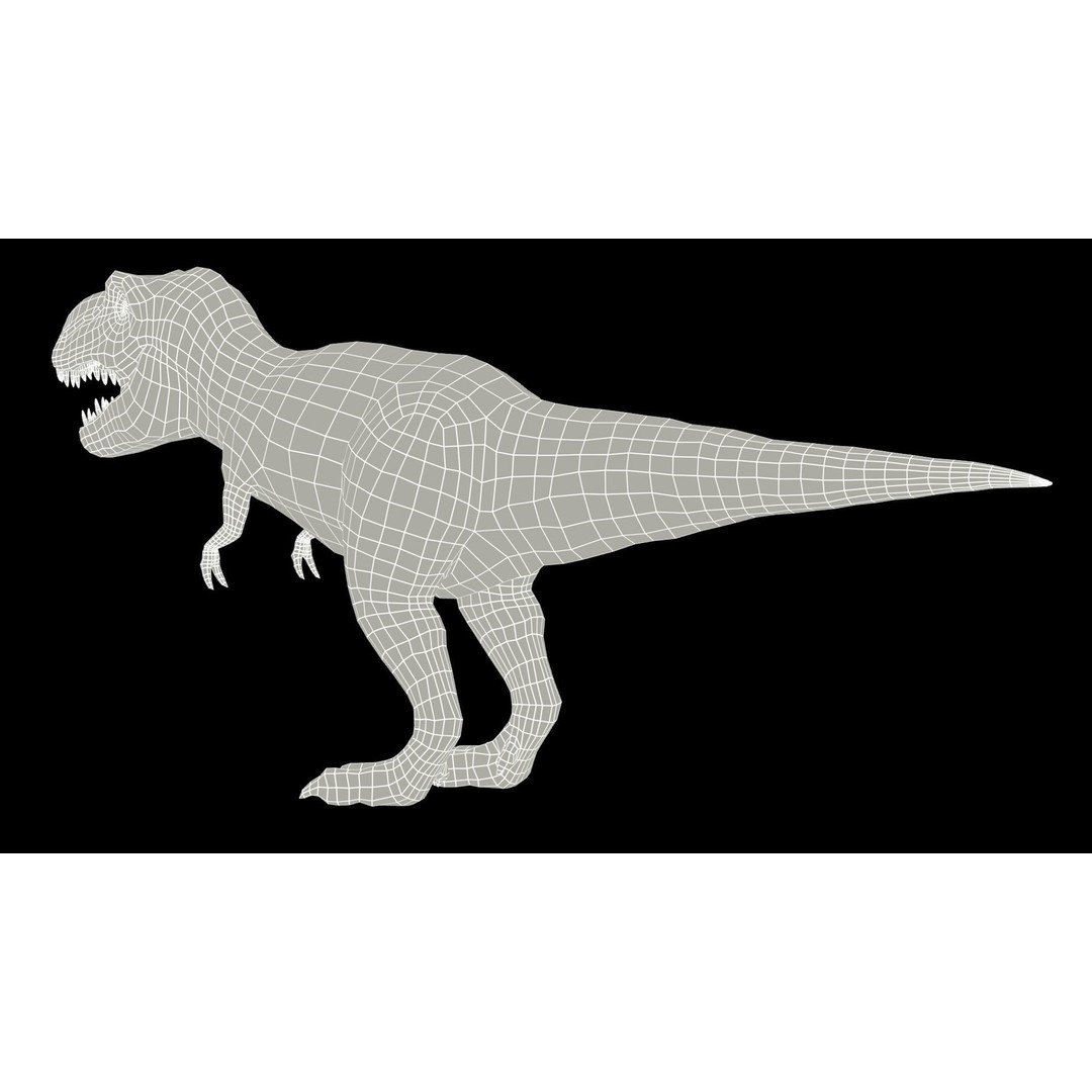 Tyrannosaurus Rex 3D Model – Low Poly Animated Asset, FBX - View 17