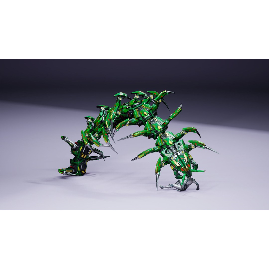 Scolopendra 3D Model – Low Poly Sci-Fi Character, Rigged, FBX - View 12