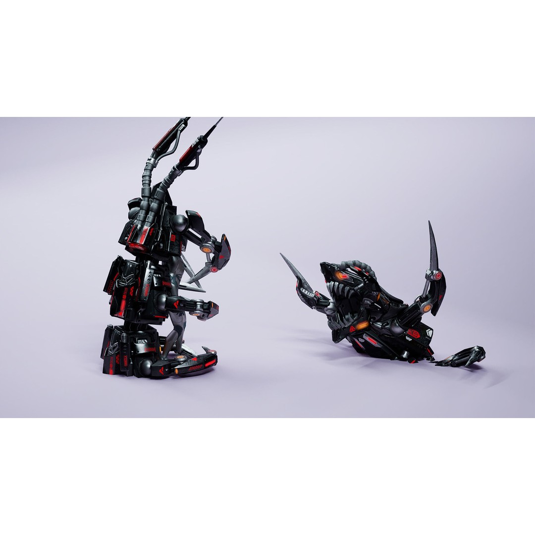 Scolopendra 3D Model – Low Poly Sci-Fi Character, Rigged, FBX - View 5