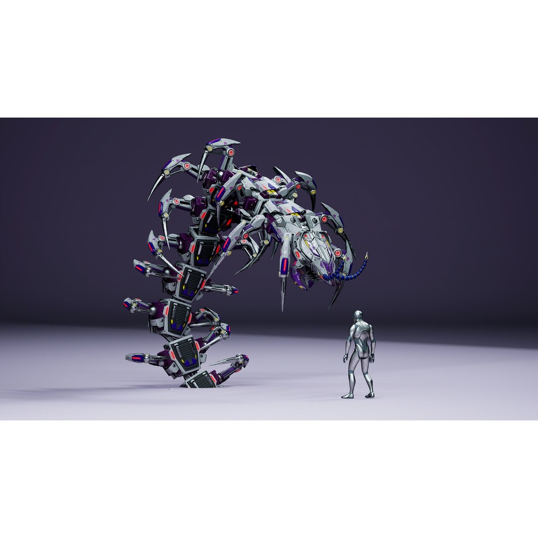 Scolopendra 3D Model – Low Poly Sci-Fi Character, Rigged, FBX - View 9