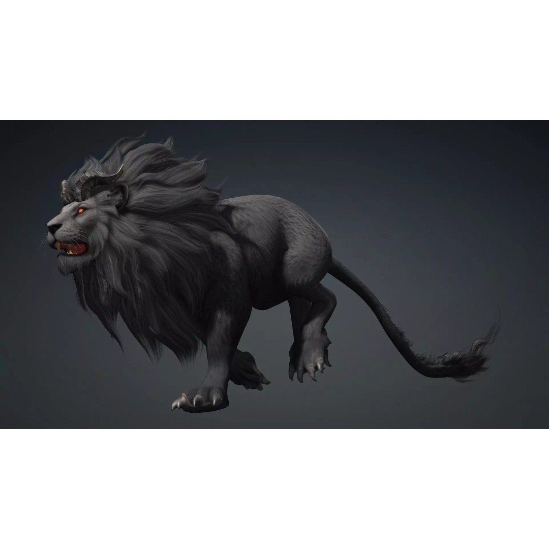 Heavenly Might Lion 3D Model – Rigged PBR Animal Asset for Animation - View 10