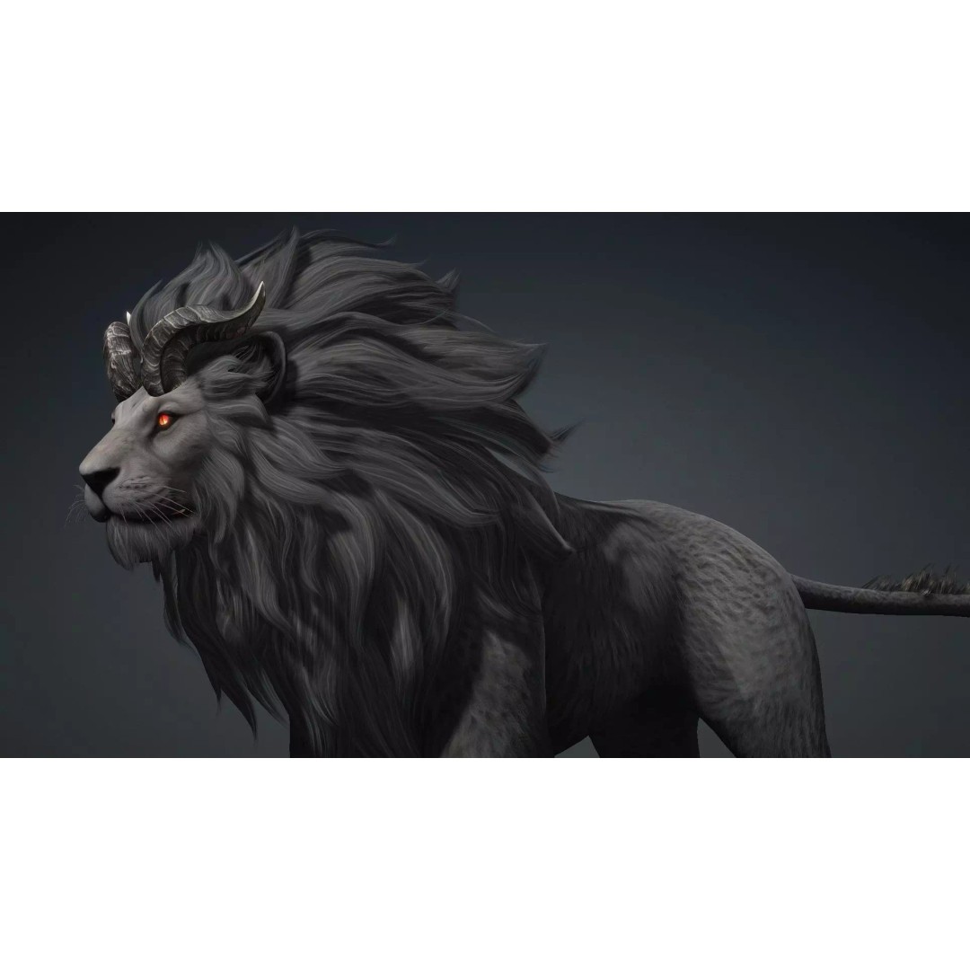 Heavenly Might Lion 3D Model – Rigged PBR Animal Asset for Animation - View 13
