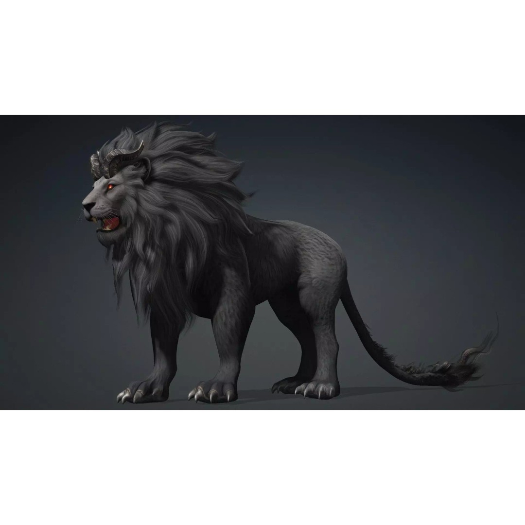 Heavenly Might Lion 3D Model – Rigged PBR Animal Asset for Animation - View 15