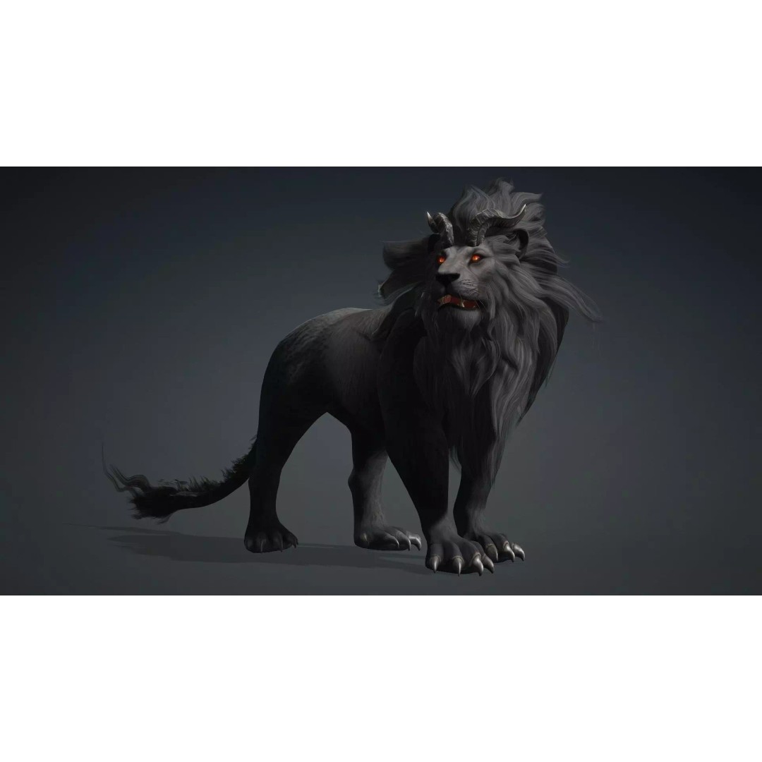 Heavenly Might Lion 3D Model – Rigged PBR Animal Asset for Animation - View 17