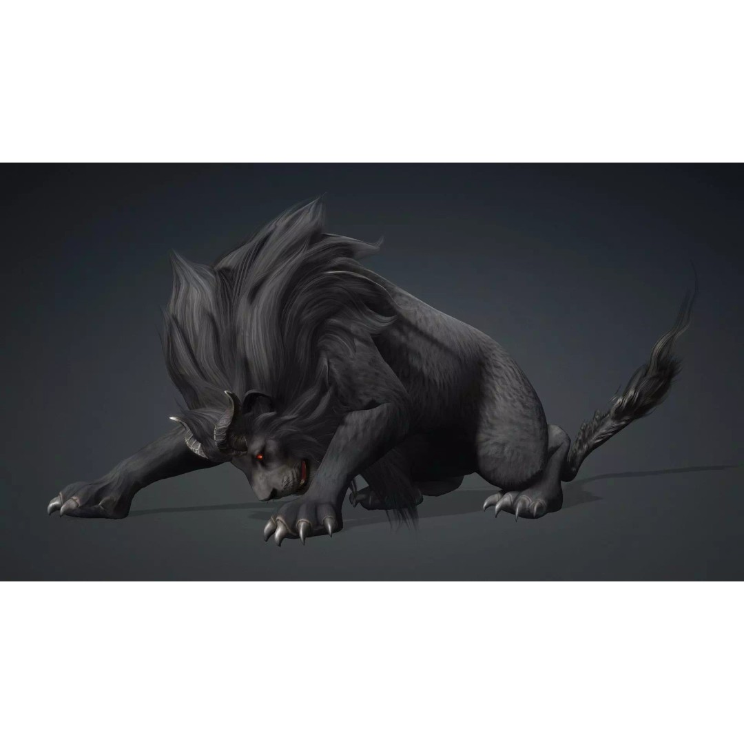 Heavenly Might Lion 3D Model – Rigged PBR Animal Asset for Animation - View 18