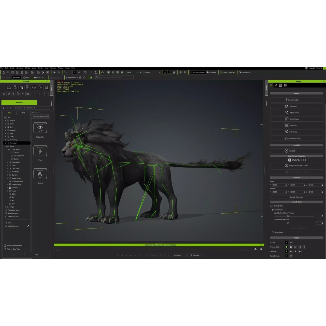 Heavenly Might Lion 3D Model – Rigged PBR Animal Asset for Animation - View 24