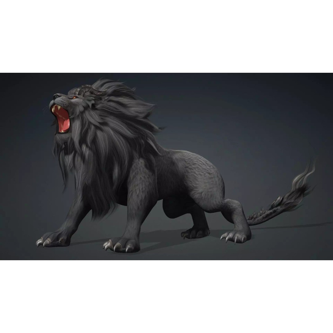 Heavenly Might Lion 3D Model – Rigged PBR Animal Asset for Animation - View 5